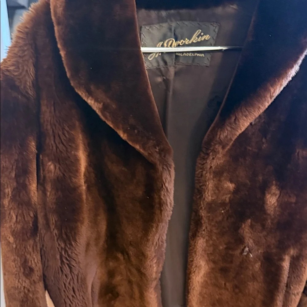 Vintage Dark Brown Faux Fur Jacket - Unbranded - Picture 8 of 8